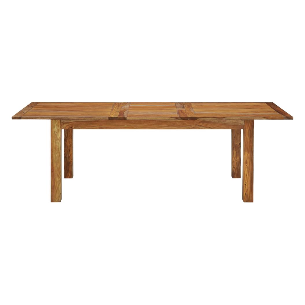Table de salle à manger bois brune claire extensible - Dressonni