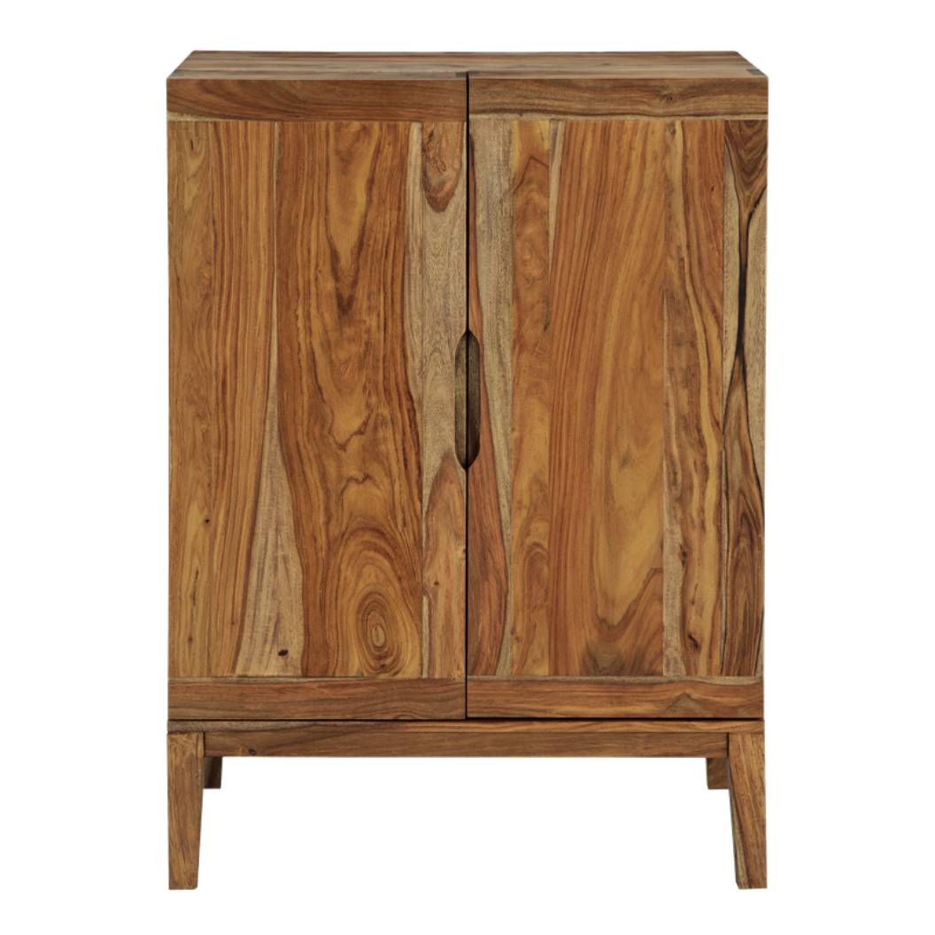 Buffet en bois brun sheesham avec 2 portes - Dressonni