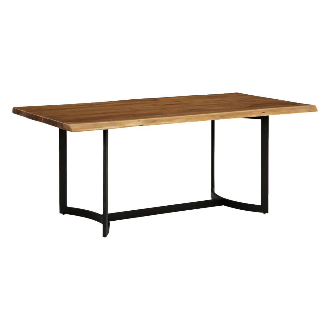 Table de salle à manger bois d'acacia brune - Fortmaine