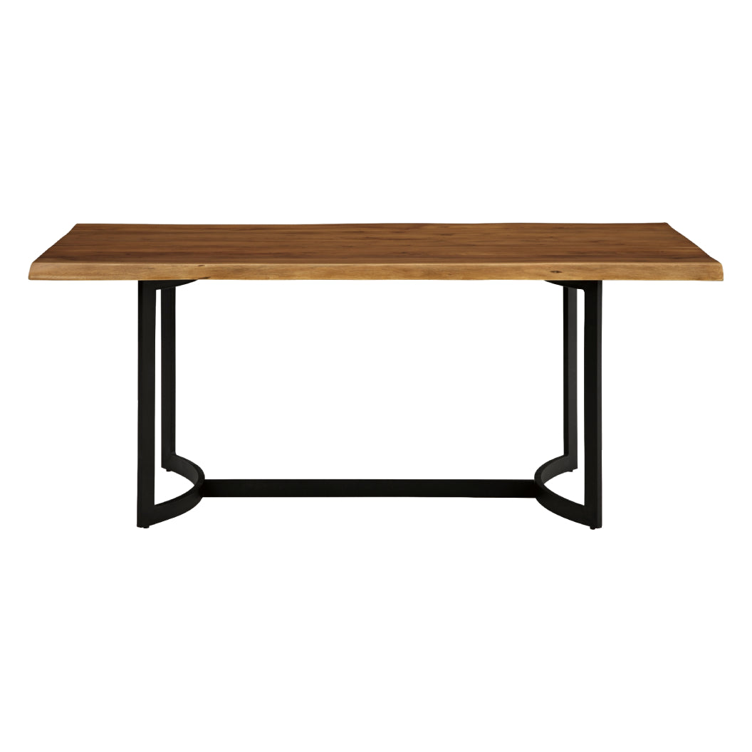 Table de salle à manger bois d'acacia brune - Fortmaine