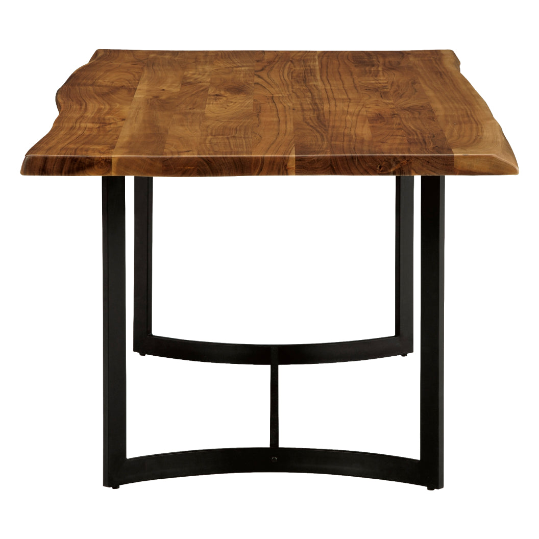 Table de salle à manger bois d'acacia brune - Fortmaine