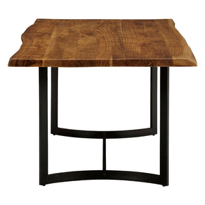 Table de salle à manger bois d'acacia brune - Fortmaine