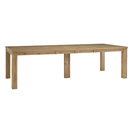 Table de salle à manger bois brune claire extensible - Galliden