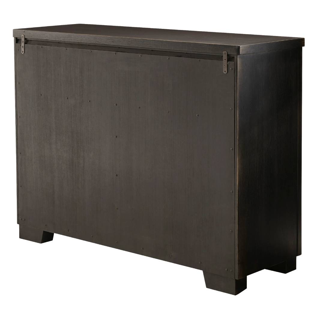 Buffet en bois noir avec 4 portes et 2 tiroirs - Galliden