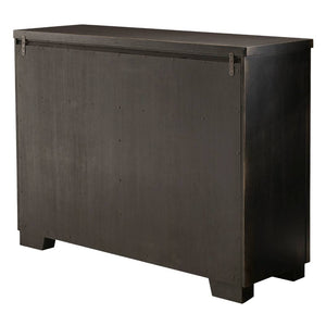 Buffet en bois noir avec 4 portes et 2 tiroirs - Galliden
