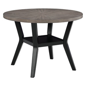 Ensemble de salle à manger en bois gris 4 chaises - Corloda
