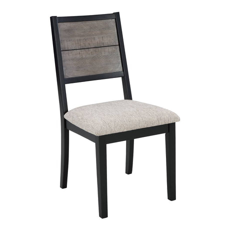 Ensemble de salle à manger en bois gris 4 chaises - Corloda