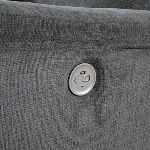 Sofa inclinable motorisé tissu gravier - Barnsana
