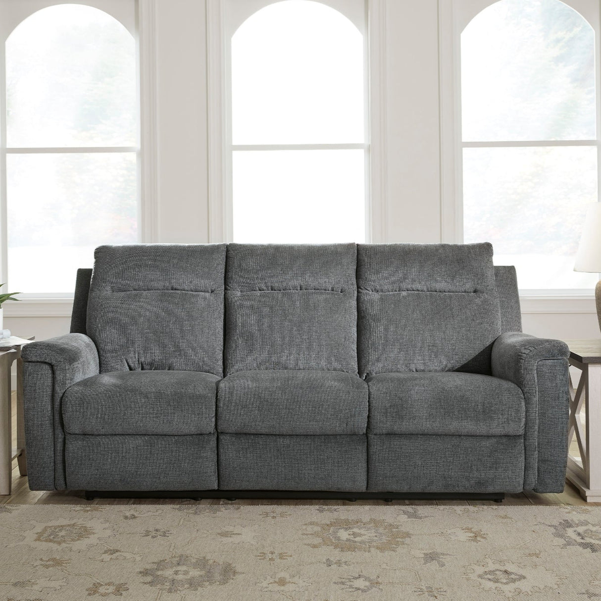 Sofa inclinable motorisé tissu gravier - Barnsana