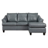 Sofa en cuir avec chaise longue - Genoa