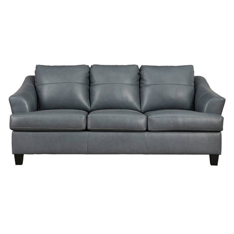 Sofa-lit Queen en cuir et similicuir gris acier - Genoa