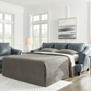 Sofa-lit en cuir avec matelas 60 po. - Genoa