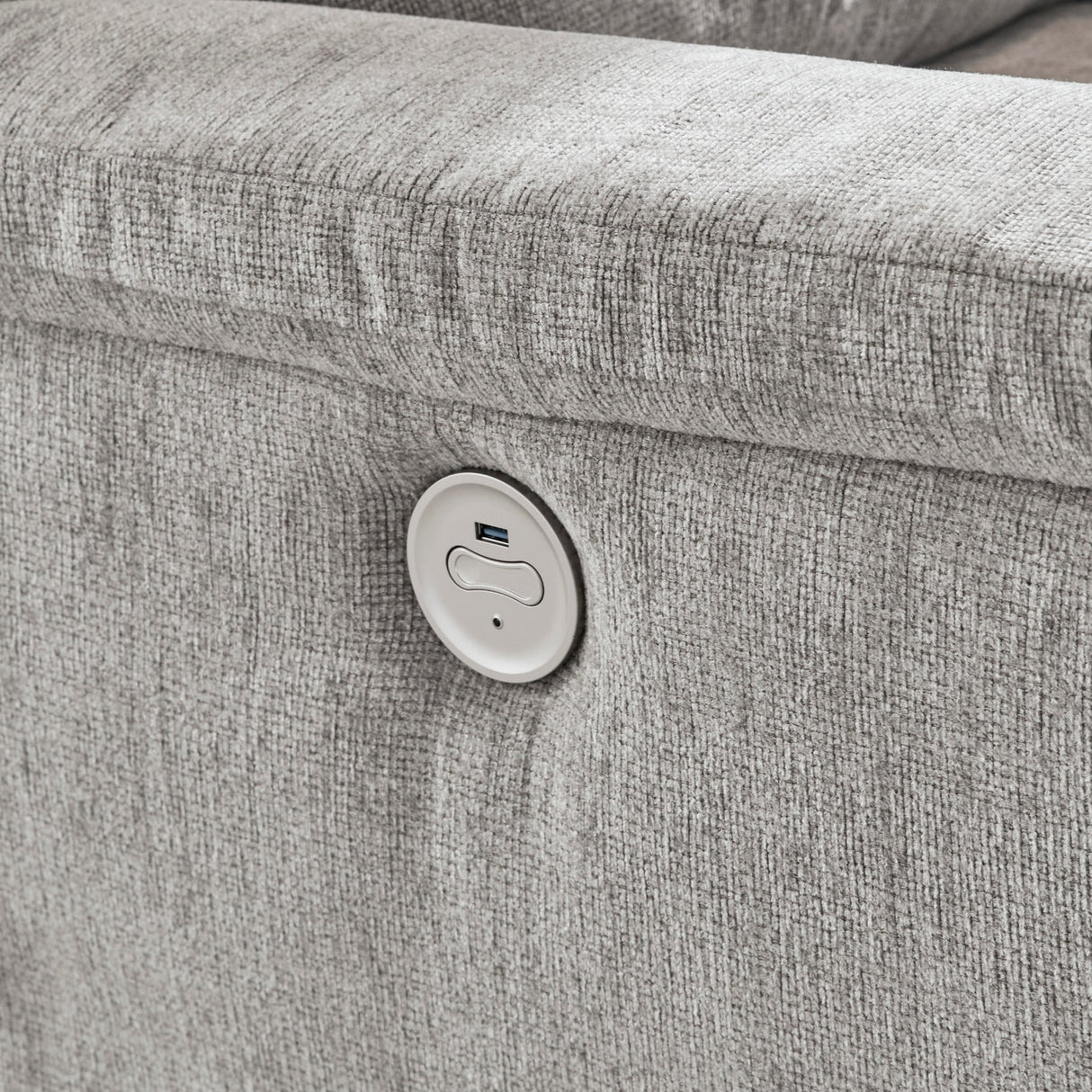 Sofa en tissu gris motorisé - Barnsana