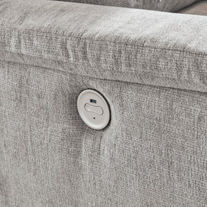Sofa en tissu gris motorisé - Barnsana