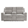 Causeuse inclinable motorisée en tissu avec console - Barnsana
