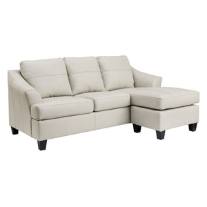 Sofa en cuir avec chaise longue - Genoa
