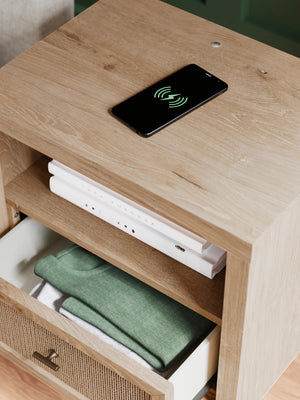Table de chevet Beige en bois - Ceilden