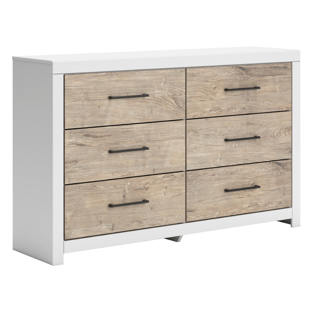 Bureau à 6 tiroirs en bois bicolore - Charbitt
