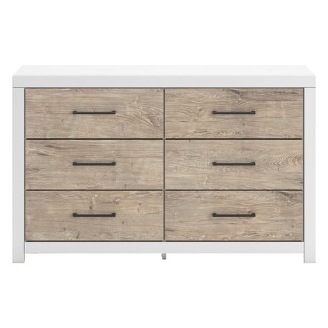 Bureau à 6 tiroirs en bois bicolore - Charbitt