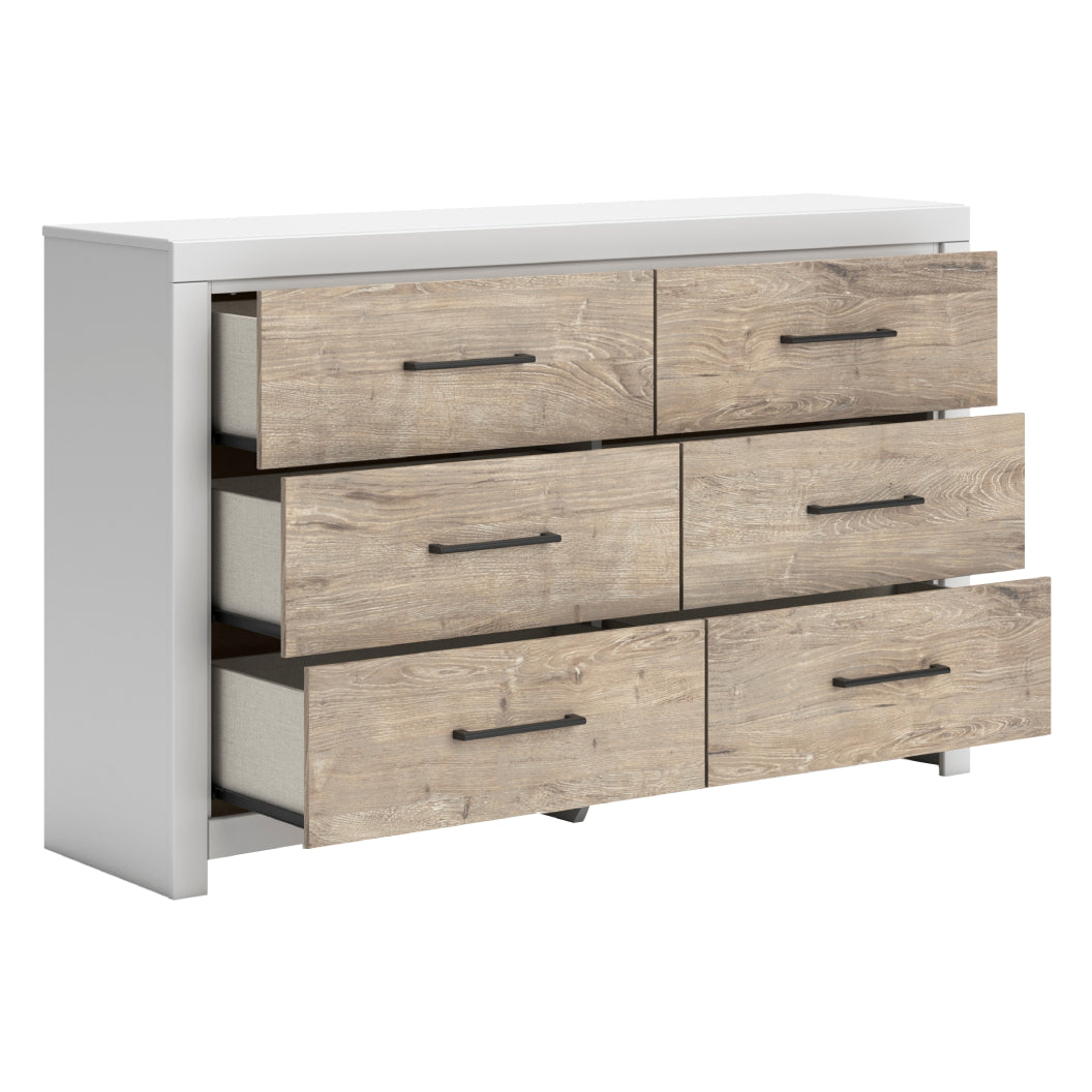 Bureau à 6 tiroirs en bois bicolore - Charbitt