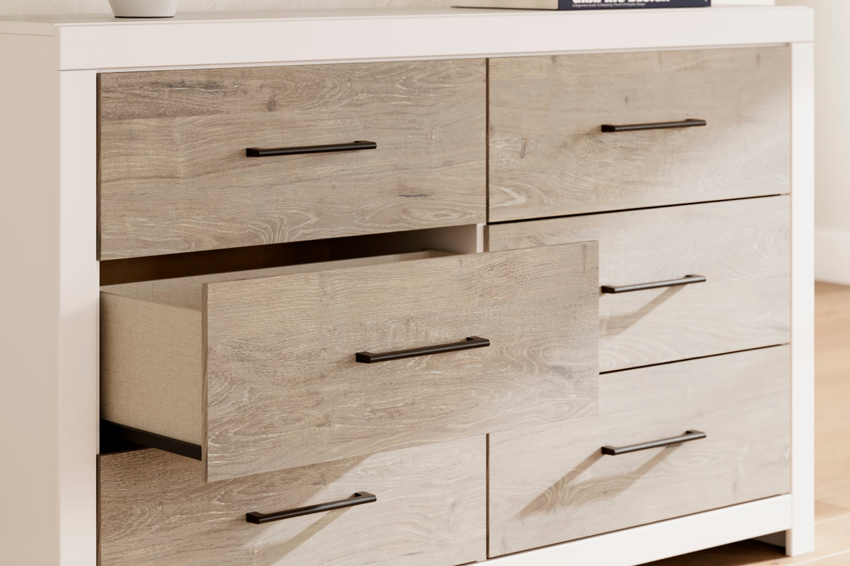 Bureau à 6 tiroirs en bois bicolore - Charbitt