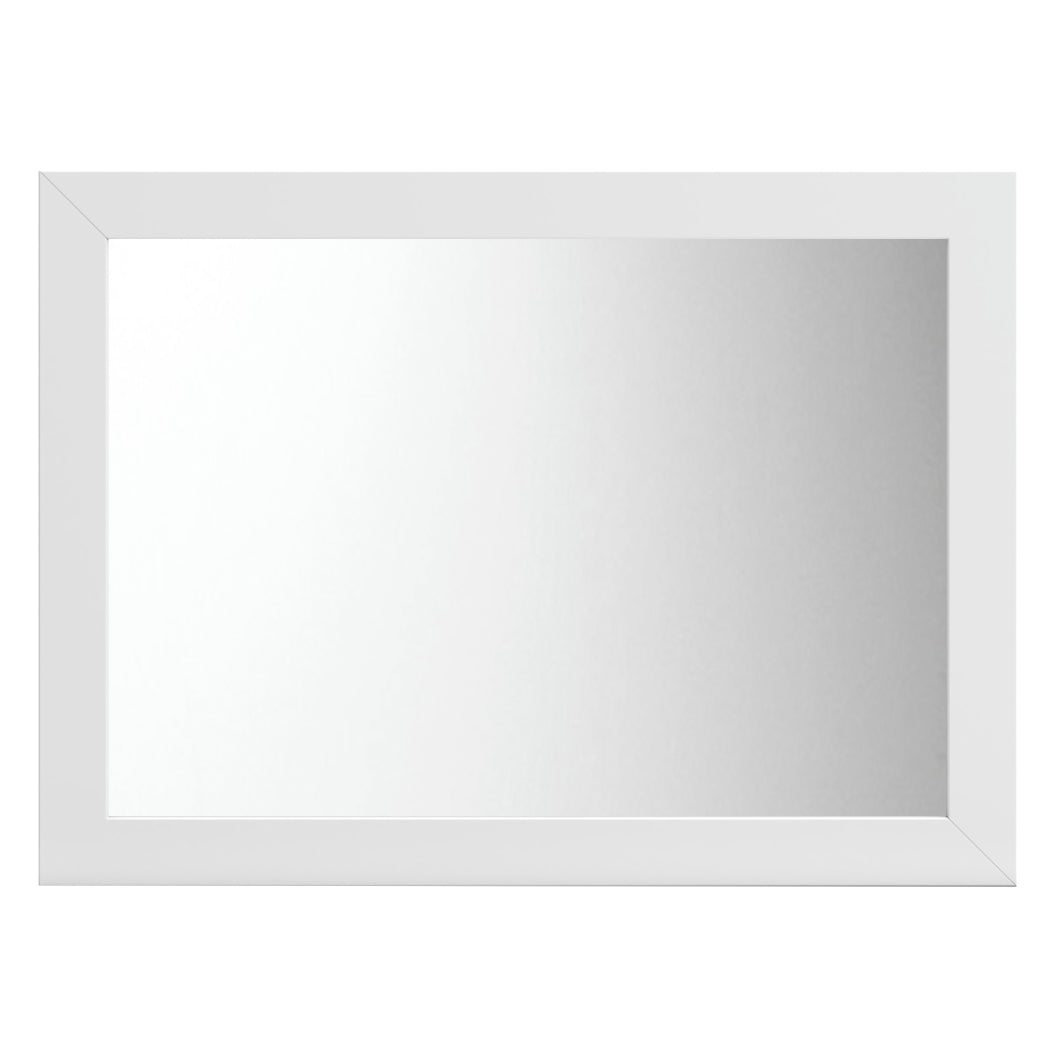 Miroir de bureau en bois et placage blanc - Charbitt