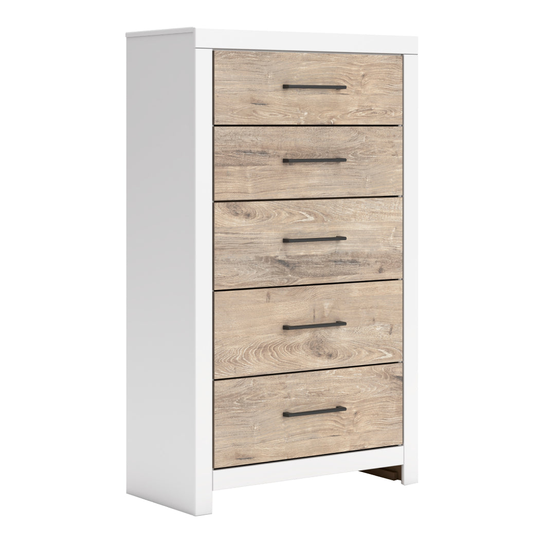 Commode à 5 tiroirs en bois bicolore - Charbitt