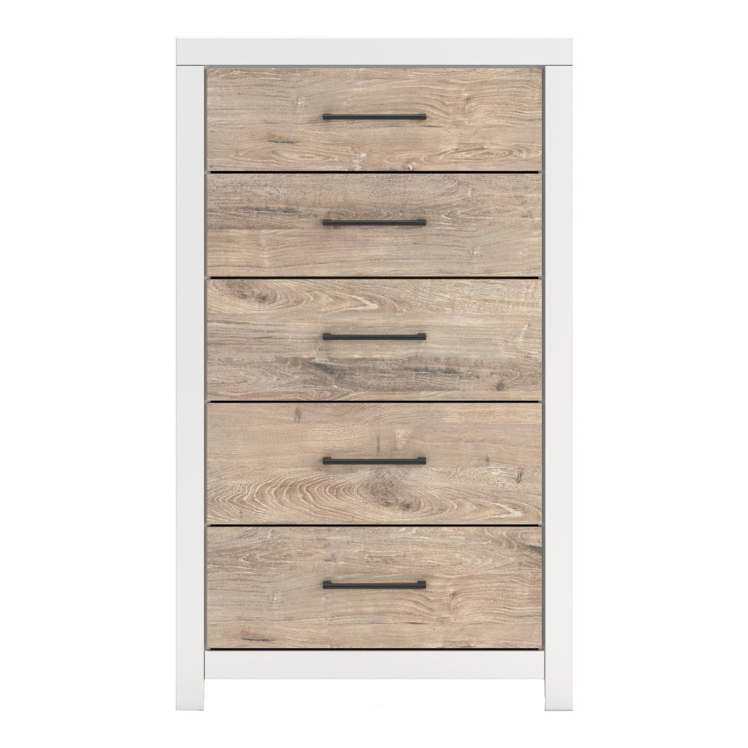 Commode à 5 tiroirs en bois bicolore - Charbitt