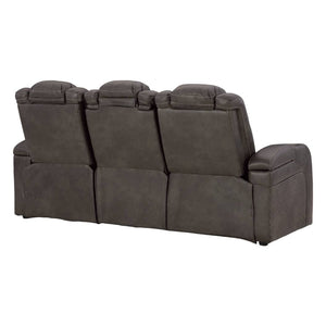 Sofa aspect cuir gris motorisé - Mountainous