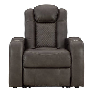 Fauteuil aspect cuir gris motorisé - Mountainous