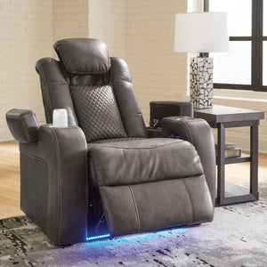 Fauteuil aspect cuir gris motorisé - Mountainous