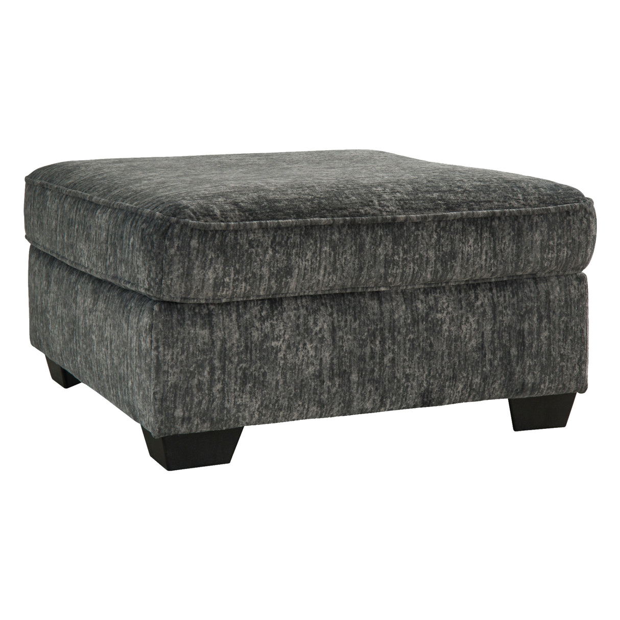 Ottoman surdimensionné Lonoke en tissu gris métal
