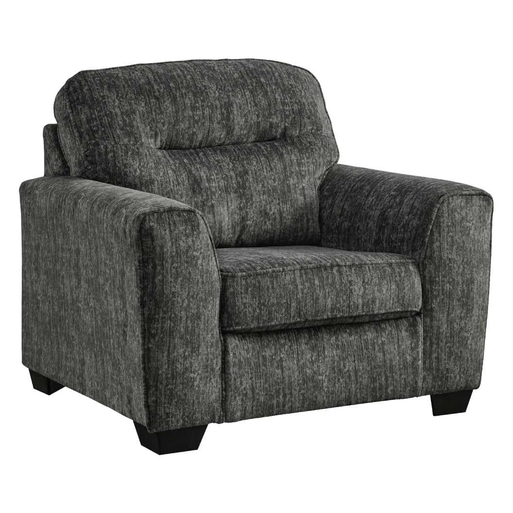 Fauteuil en tissu gris foncé surdimensionné - Lonoke