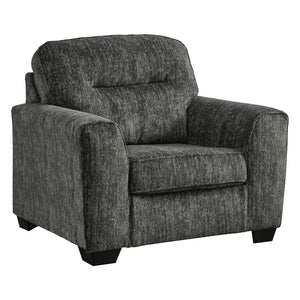 Fauteuil en tissu gris foncé surdimensionné - Lonoke