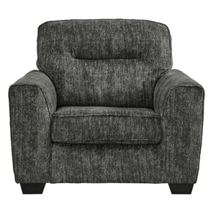 Fauteuil en tissu gris foncé surdimensionné - Lonoke