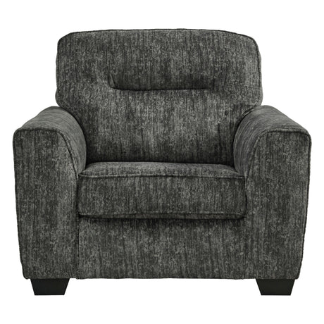 Fauteuil en tissu gris foncé surdimensionné - Lonoke