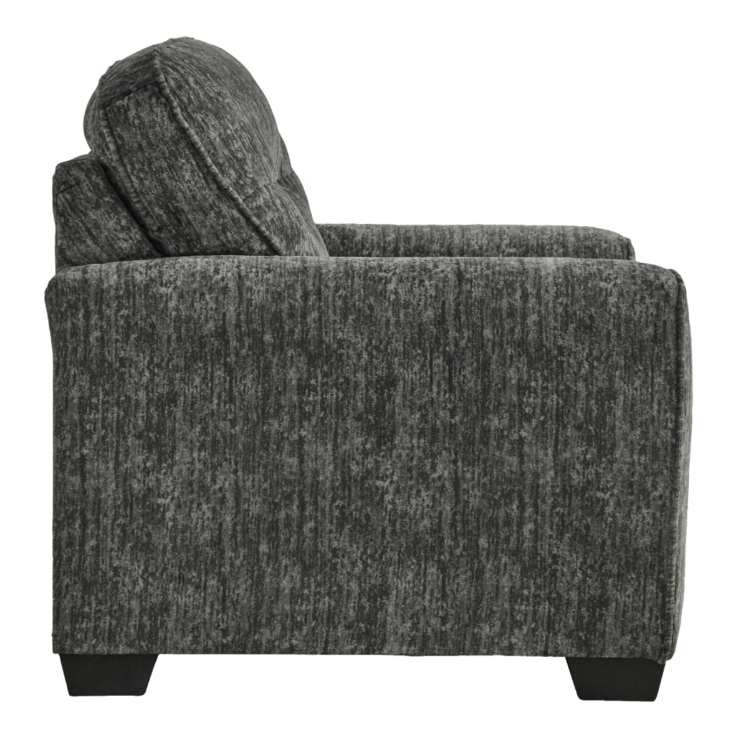 Fauteuil en tissu gris foncé surdimensionné - Lonoke