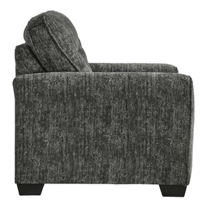 Fauteuil en tissu gris foncé surdimensionné - Lonoke