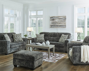 Fauteuil en tissu gris foncé surdimensionné - Lonoke