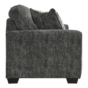 Causeuse grise foncée en tissu avec coussins - Lonoke