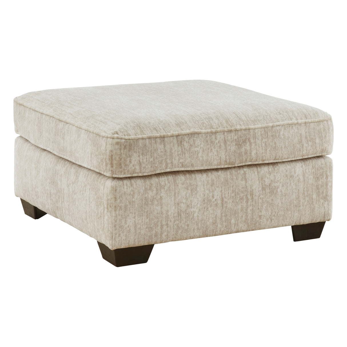 Ottoman surdimensionné Lonoke en tissu beige crème