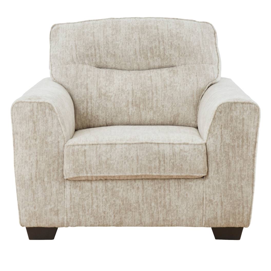 Fauteuil crème en tissu surdimensionné - Lonoke