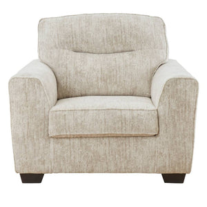 Fauteuil crème en tissu surdimensionné - Lonoke