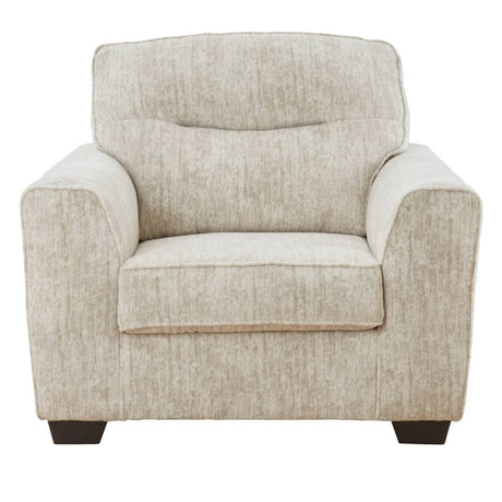 Fauteuil crème en tissu surdimensionné - Lonoke