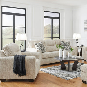 Fauteuil crème en tissu surdimensionné - Lonoke