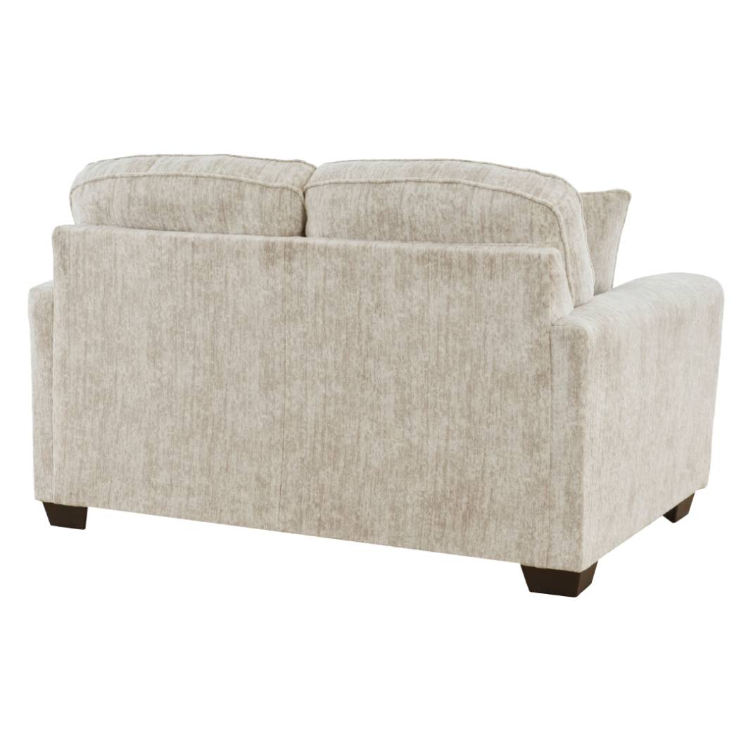 Causeuse crème en tissu avec coussins- Lonoke