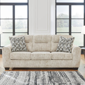 Sofa crème en tissu - Lonoke