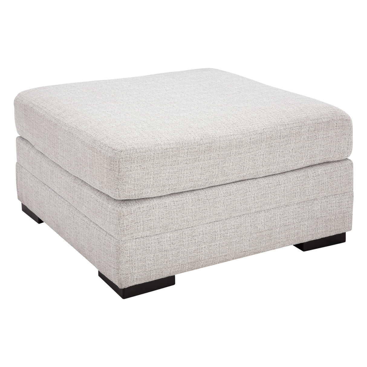 Ottoman surdimensionné Koralynn en tissu gris pâle