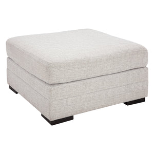 Ottoman surdimensionné Koralynn en tissu gris pâle