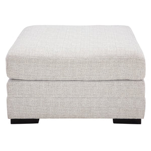 Ottoman surdimensionné Koralynn en tissu gris pâle